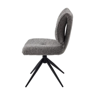 Стул ДЕЛИ (DELI) 360 град, цвет СЕРЫЙ H300126-3, ткань / ЧЕРНЫЙ каркас, ®DISAUR