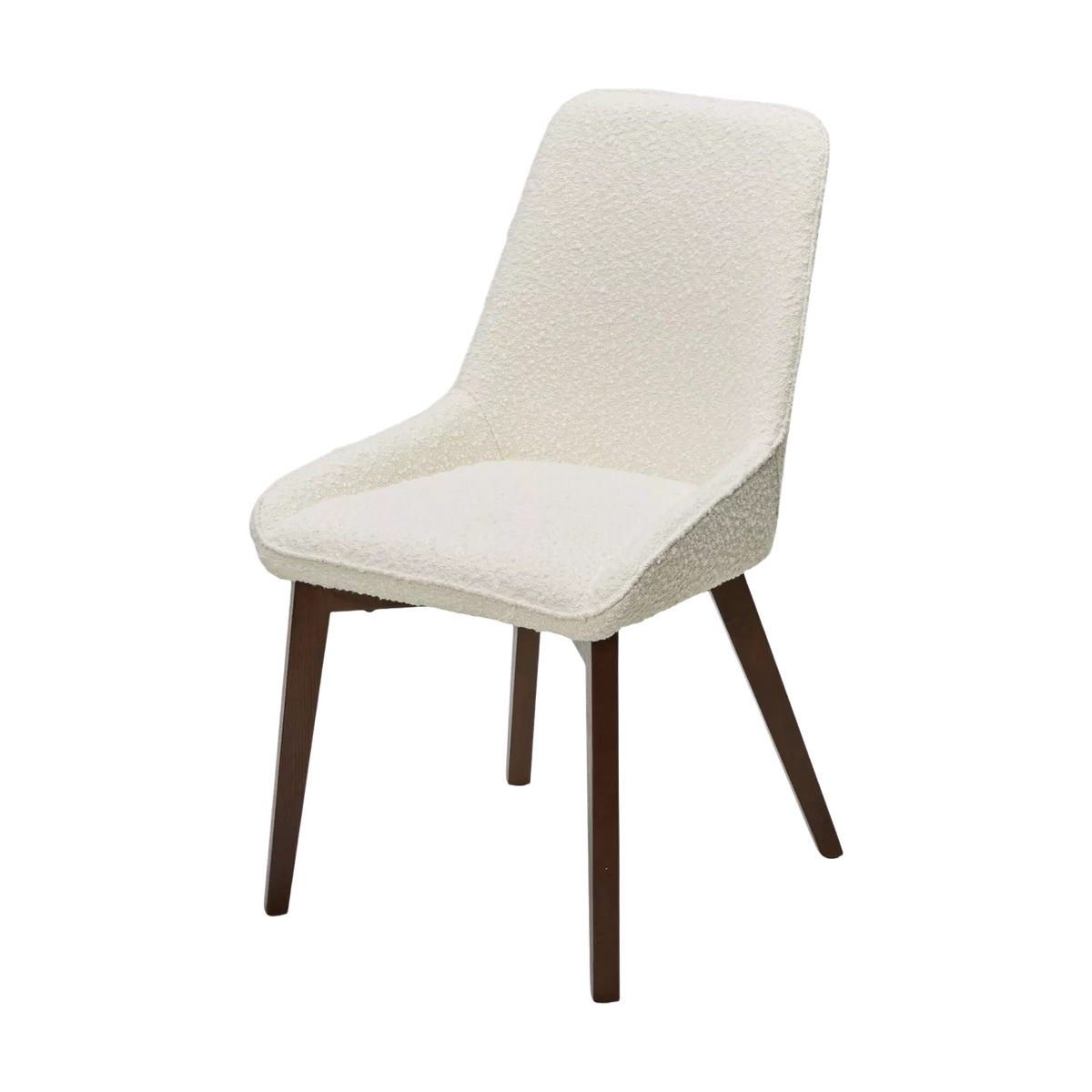 Стул КРИСТИАН (CRISTIAN) цвет БЕЛЫЙ White A2635-1A, букле / орех, ®DISAUR