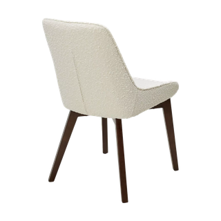 Стул КРИСТИАН (CRISTIAN) цвет БЕЛЫЙ White A2635-1A, букле / орех, ®DISAUR