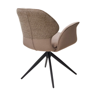 Стул ЛЕННЕ (LENNE) 360 град. поворот., цвет ЛАТТЕ MILAN-430/ MOHAIR-440, ткань/ Черный, ®DISAUR