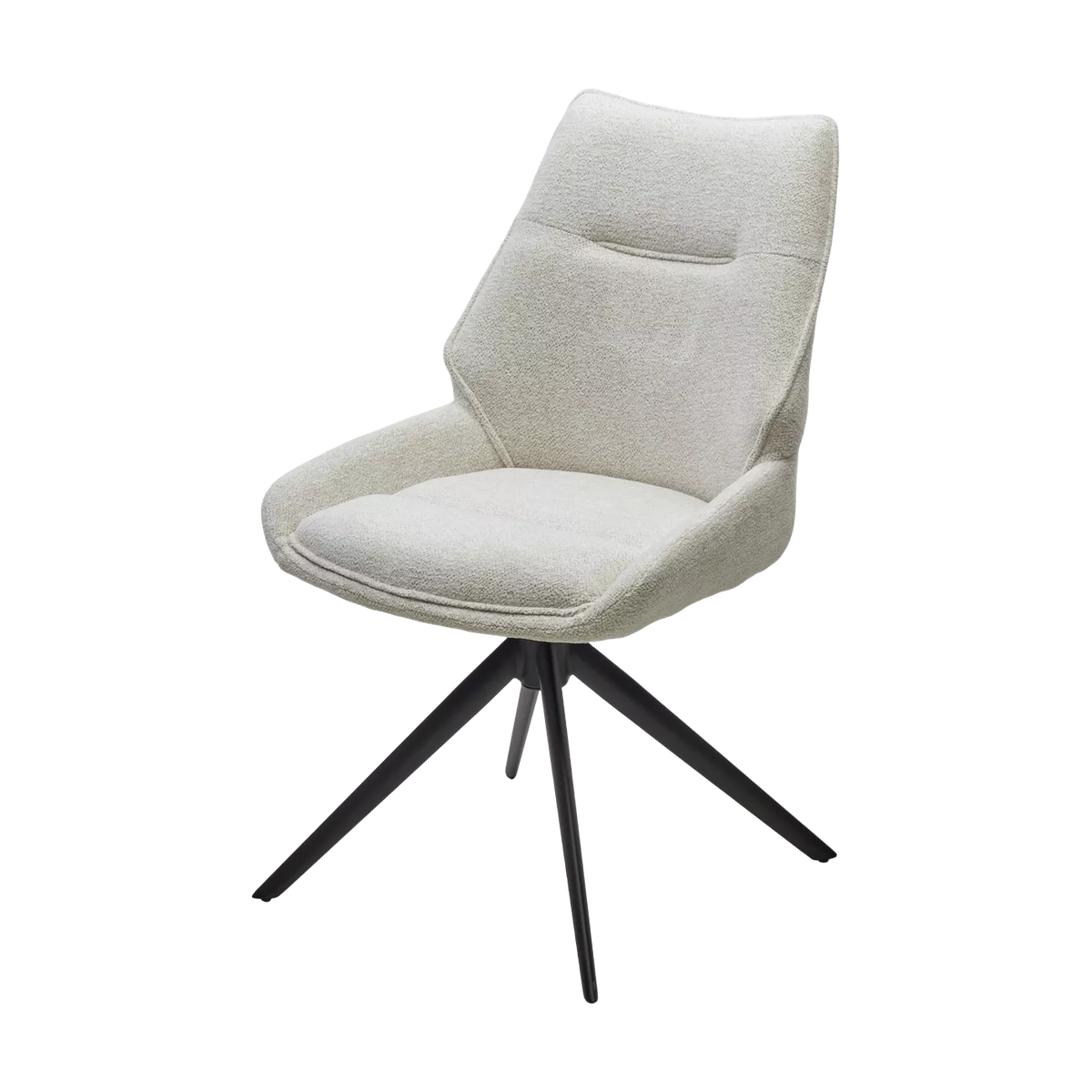 Стул ОЛАФ (OLAF) 360 град. поворот. RAVEN22 Бежево-белый, ткань / Черный, ®DISAUR